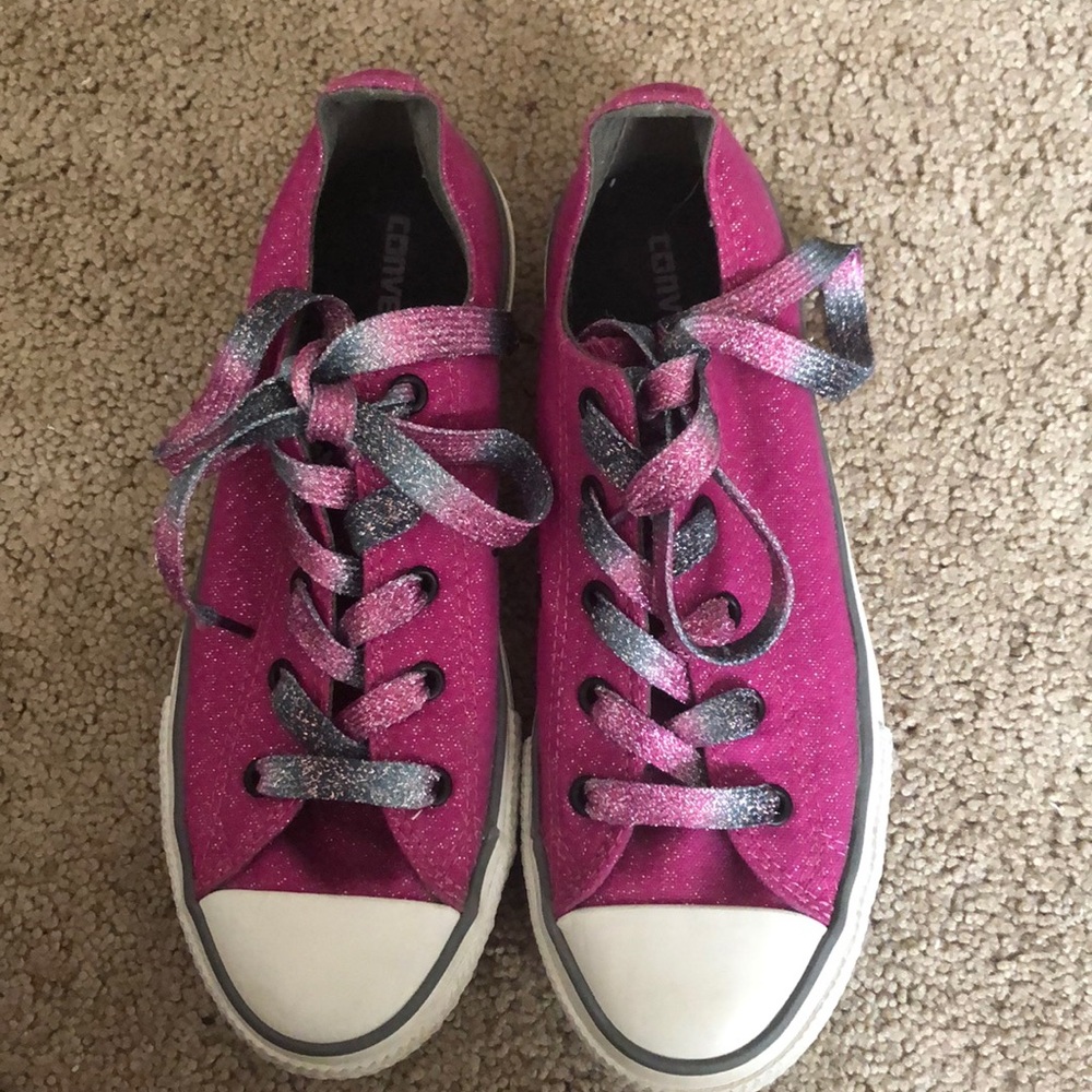 Purple/Pink Sparkly Converse
